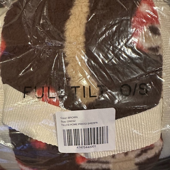 NWT mushroom print Sherpa Blanket - Brand New - Picture 5 of 9